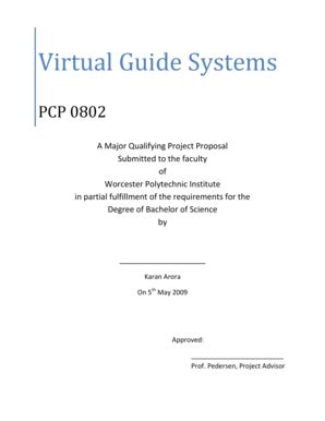 Fillable Online Wpi Virtual Guide Systems Worcester Polytechnic