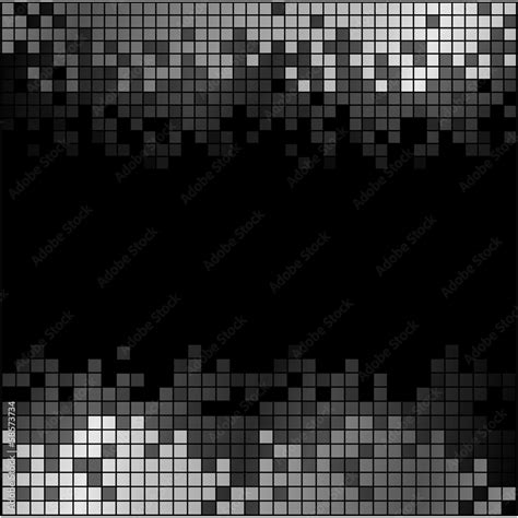 Abstract background with black and white pixels Stock Vector | Adobe Stock