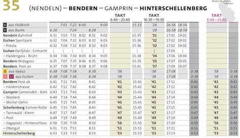 Liechtenstein Bus LIEmobil Route No 35 From Nendeln To