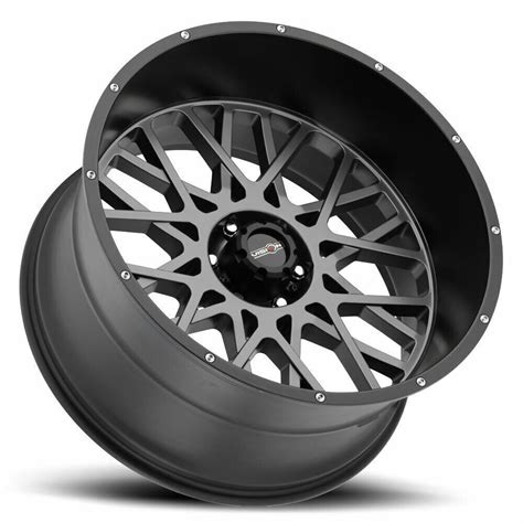 Set Vision Rocker Anthracite Satin Black Lip Wheels X