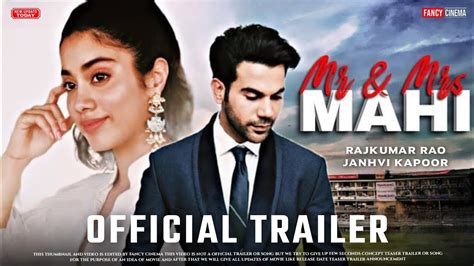 Mr And Mrs Mahi Official Trailer Update Rajkumar Rao Janhvi