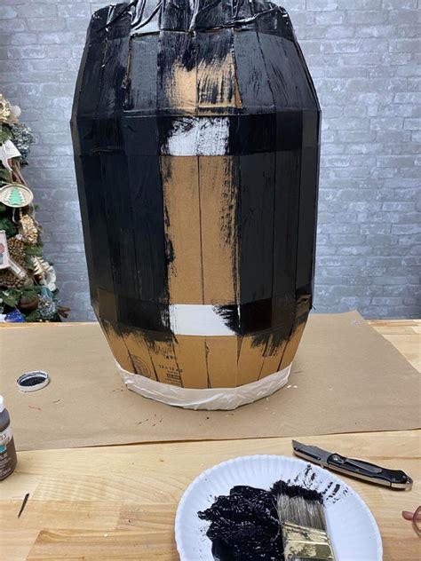 Diy Cardboard Barrel The Shabby Tree Artofit