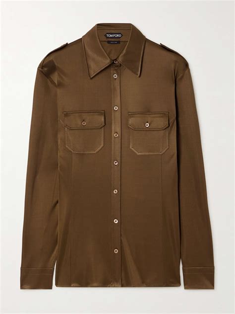 TOM FORD Metallic satin shirt | NET-A-PORTER