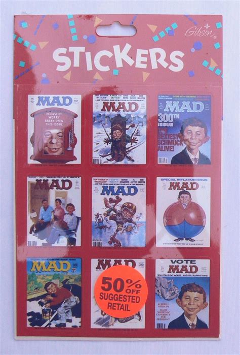 Still Sealed Mad Magazine Sticker Sheet By Tommystreasuretrove