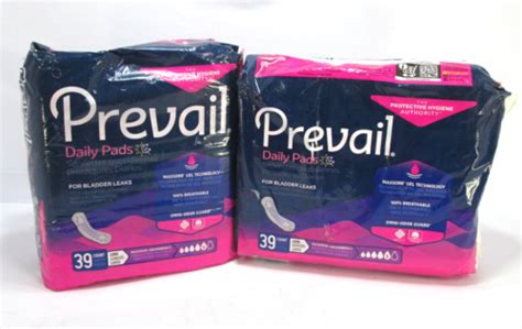 Lot Of 78 Prevail Incontinence Bladder Maximum Absorbency Control Pads Long Ebay