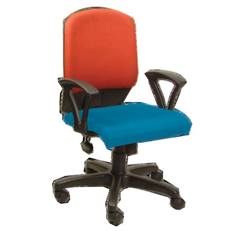 High Back Workstation Revolving Chairs Fixed Arm Red And Blue At Rs