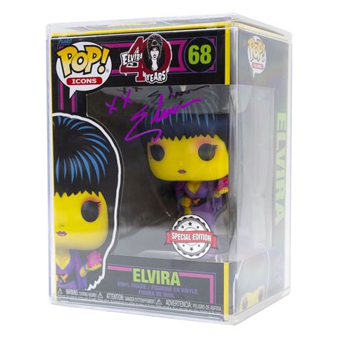 Elvira Signed Blacklight Exclusive Funko Pop #68 – Elviras Bootique