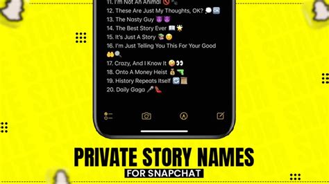 1400 Private Story Names For Snapchat Funny Cool Creative