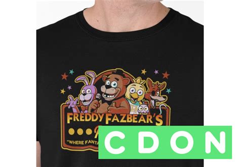 Fnaf T Shirt Med Five Nights Freddys Pizza Design Cdon