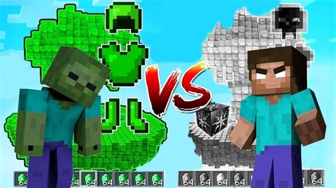 HEROBRİNE ADASI VS ZOMBİ ADASI Minecraft YouTube