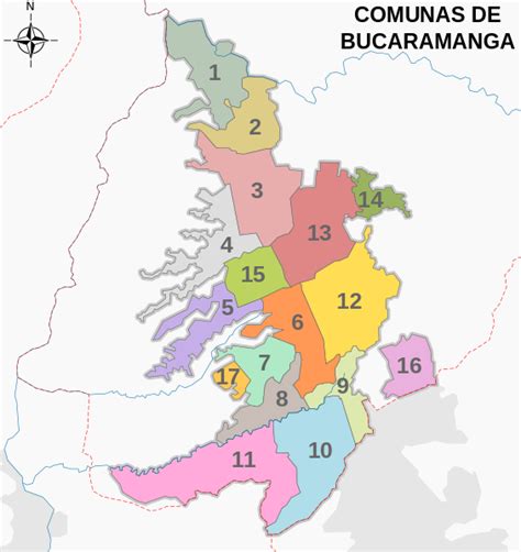 File Mapa De Bucaramanga Comunas Svg