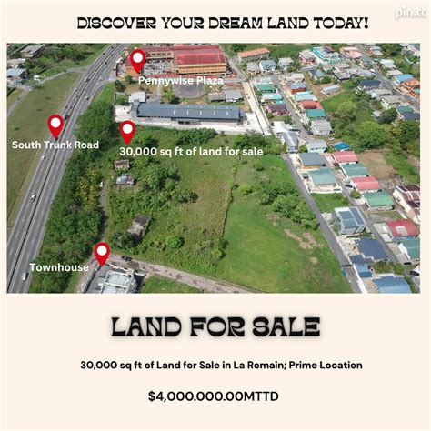 Residential land 30000 sq.ft TT$4,000,000 №550448 in South West - Land