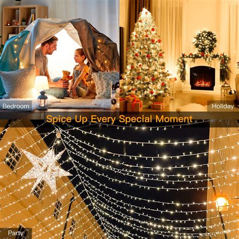 Outdoor String Lights 800LED/330FT with Remote for Wedding and Christm ...