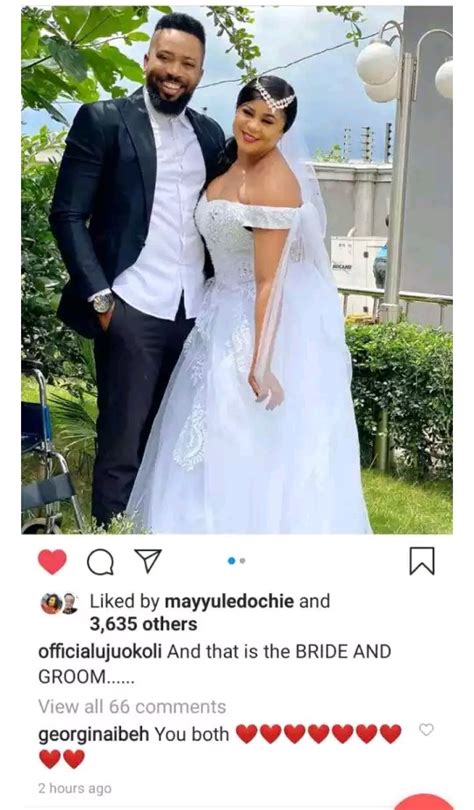 You Really Need To See Frederick Leonard And Uju Okoli In A Wedding Gown