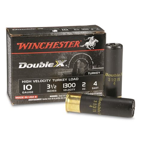 Winchester Double X High Velocity Turkey Load 10 Gauge 3 1 2 2 Oz 10 Rounds 166901 10