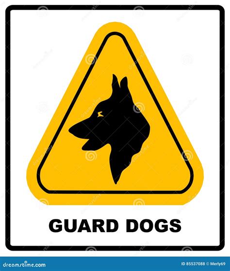 Guard Dog On Duty Warning Sign