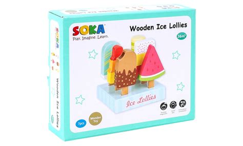 Soka Seven Piece Wooden Ice Lollies Pretend Play Set Groupon Goods