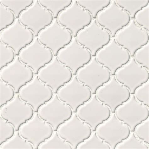 White Hudson Glossy Arabesque Mosaic Tilesbay