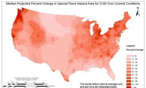 Map: FEMA study shows flood hazard areas may increase 45 percent by 2100.