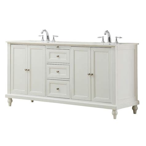 Direct Vanity Sink Classic 70 In Double Vanity In Pearl White With