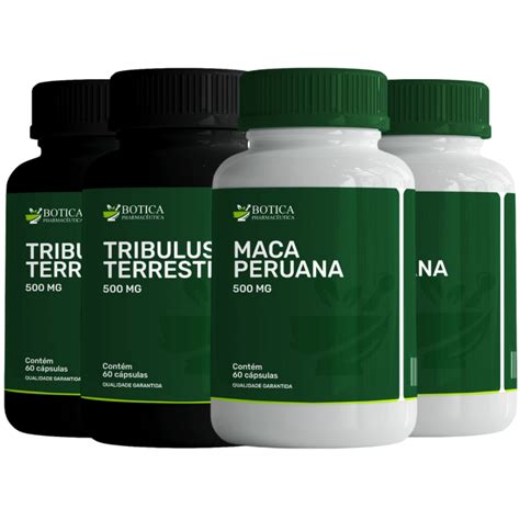 Combo 2 Tribulus Terrestris 500mg 60 cápsulas 2 Maca Peruana 500mg 60