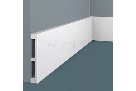 Плинтус из дюрополимера Cosca Decor PX049 Белый 99*15 купить с ...