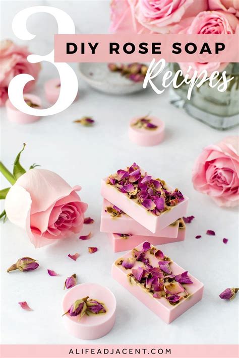 Diy Rose Soap 3 Melt And Pour Soap Recipes In 2023 Rose Soap Diy