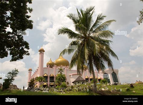 Kuching City Mosque View From Behind Sarawak Borneo Malaysia Stock