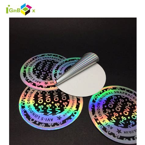 Customized Size & Logo Sticker Vinyl Holographic Sticker Adhesive ...