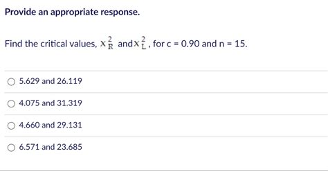 Solved Provide An Appropriate Response Find The Critical