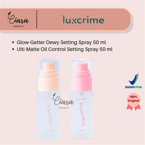 Jual Luxcrime Setting Spray Glow Getter Ultimatte Shopee Indonesia