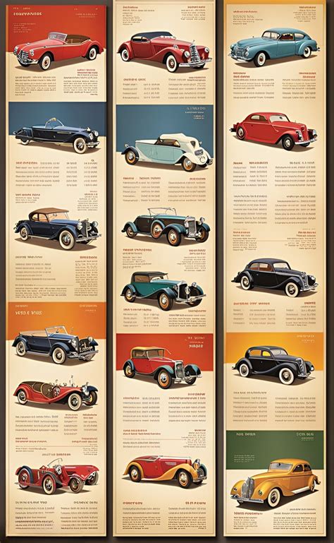 Retro Vintage Cars Catalogue Free Stock Photo - Public Domain Pictures