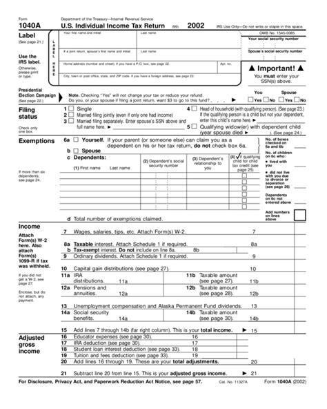 2002 Form 1040A Edit Fill Sign Online Handypdf