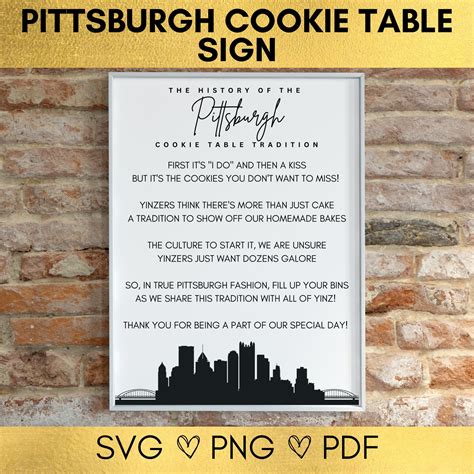 Dessert Table Sign the History of the Pittsburgh Cookie Table Tradition