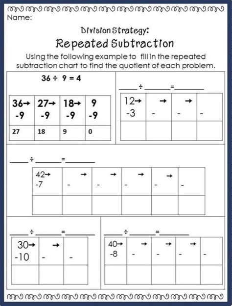 Division As Repeated Subtraction Grade 2