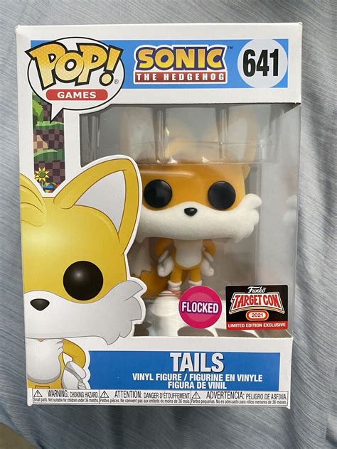 Funko POP Games Sonic The Hedgehog 641 Tails Flocked Target Con