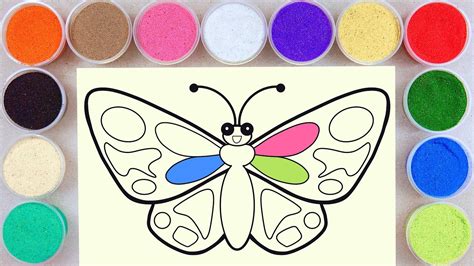 Sand Painting Coloring Butterfly YouTube