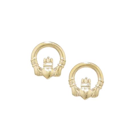 Claddagh Stud Earrings Bespoke Jewellery By Charlotte