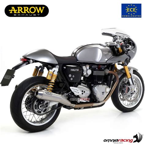 Arrow Pair Of Exhausts Pro Racing Slip Ons Inox Approved For Triumph