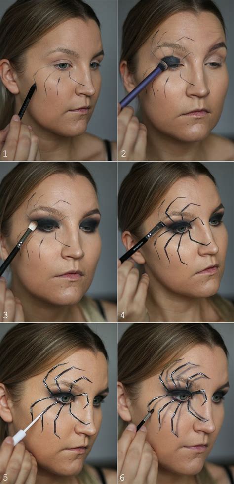 Tutorial Halloweenin hämähäkkimeikki NUDE Lily Trucco occhi