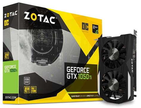 GeForce GTX 1050 Ti 4GB GDDR5 128bits Overclock Edition Zotac ZT