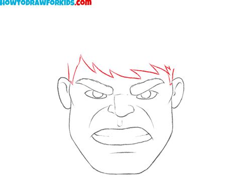 How To Draw Hulk Face Easy Drawing Tutorial For Kids