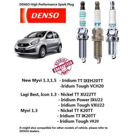 Spark Plug Denso Iridium TT Iridum Tough Iridum Power Nickel TT For