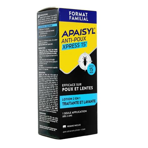 Apaisyl Poux Lotion Anti Poux Xpress Avec Peigne