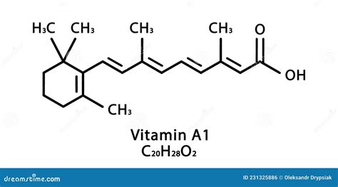 Vitamin A1 Retinoic Acid Molecular Structure Vitamin A1 Retinol