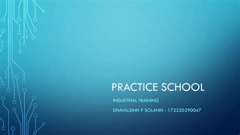 Industrial Training Presentation Ppt