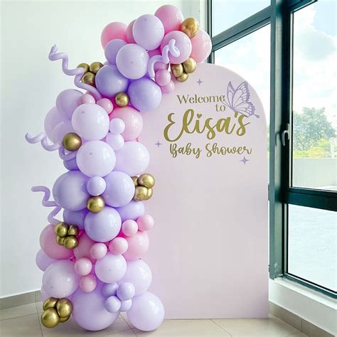 Single Organic Balloon Garland Backdrop Setup. Customisable.