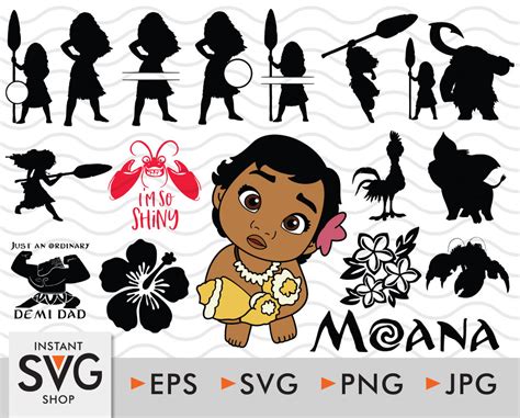 Moana Svg Bundle Maui Svg Bundle Disney Moana Svg Moana Etsy