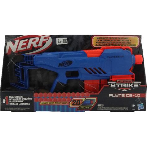 NERF Flyte CS-10 Motorized 10-Dart Blaster Play Weapons Blue/Orange at ...