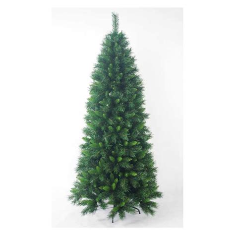 Fabay Albero Di Natale Slim Artificiale Verde Finto Pino Altezza 240 Cm